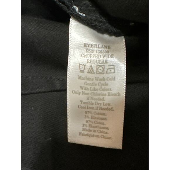 Everlane Women's Black High Rise Baggy Cropped Wide Leg Denim Jeans Pants Size 4 - Picture 5 of 5